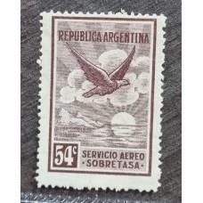 ARGENTINA 1928 GJ 647I ESTAMPILLA VARIEDAD PAPEL INGLES NUEVA MINT